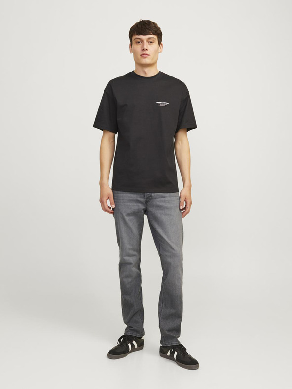 Jack & Jones Sive moške kavbojke tankega kroja Jack & Jones Glenn