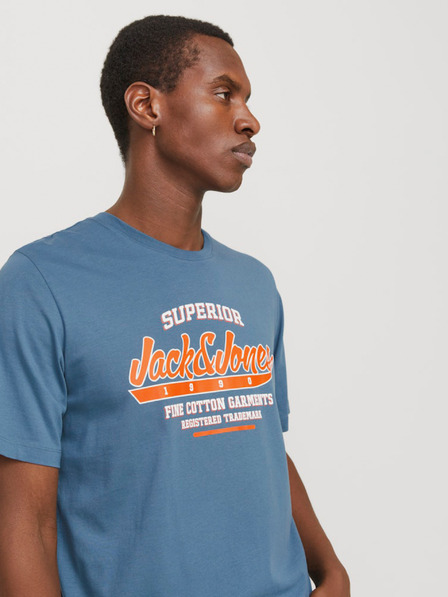 Jack & Jones Modra moška majica Jack & Jones z logotipom