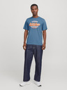 Jack & Jones Modra moška majica Jack & Jones z logotipom