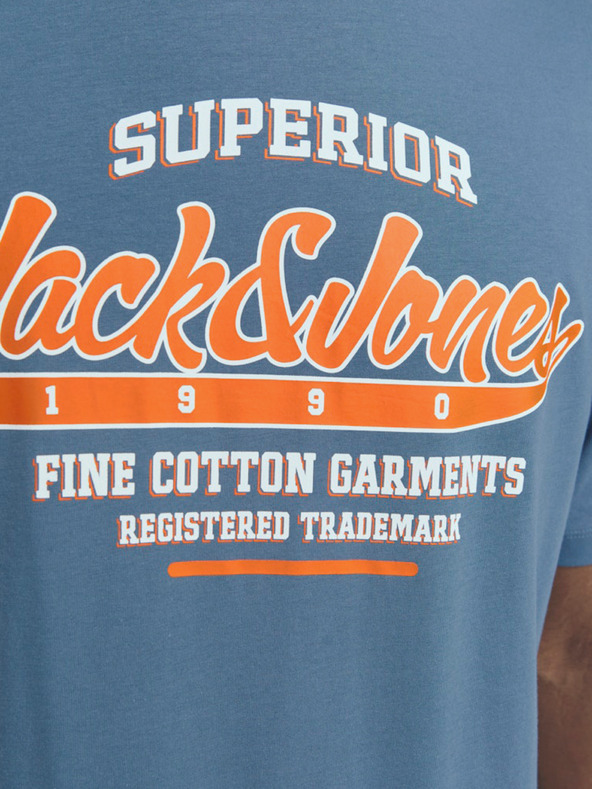 Jack & Jones Modra moška majica Jack & Jones z logotipom