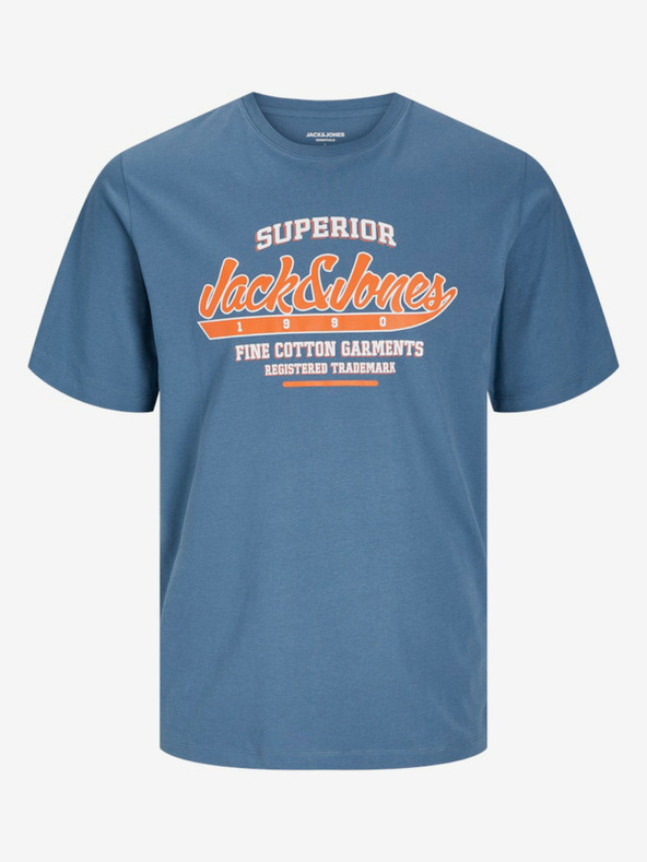 Jack & Jones Modra moška majica Jack & Jones z logotipom