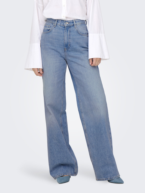 ONLY Svetlomodre ženske kavbojke s širokimi nogami ONLY Hope