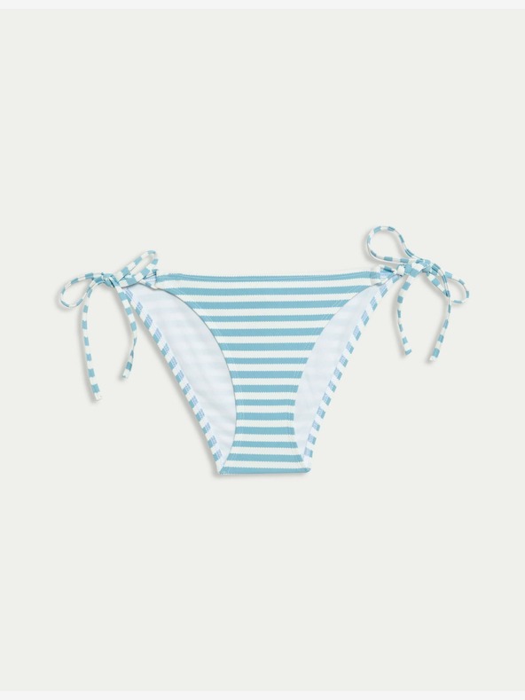 Marks & Spencer Potiskan spodnji del bikinija s stranskimi vezmi Marks & Spencer modra