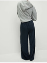 Marks & Spencer Široke hlače iz krep-a z elastičnim pasom Marks & Spencer mornarsko modra