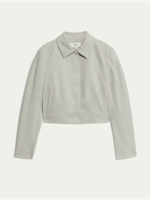 Marks & Spencer Obrezan ovratnik Marks & Spencer siva