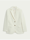Marks & Spencer Enojni blazer Marks & Spencer s kratkimi naramnicami Marks & Spencer sivo-bela
