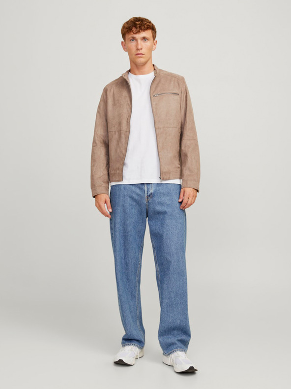 Jack & Jones Moška bež semiš jakna Jack & Jones
