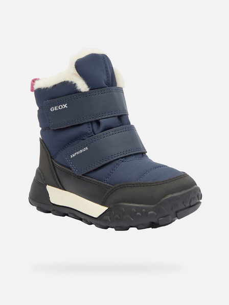Geox Tmavmodrá dievčenská zimné topánky Geox Trekkyup B Ab