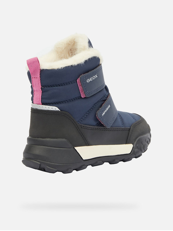 Geox Tmavmodrá dievčenská zimné topánky Geox Trekkyup B Ab