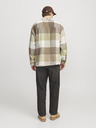 Jack & Jones Rjava in bež moška karirasta srajca Jack & Jones Bradley