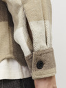 Jack & Jones Rjava in bež moška karirasta srajca Jack & Jones Bradley