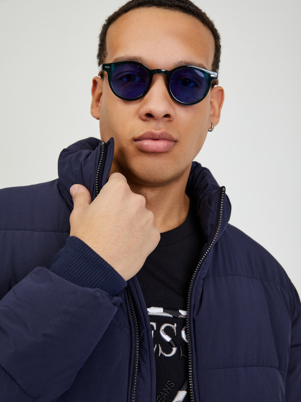 Guess Guessova temno modra prešita zimska jakna