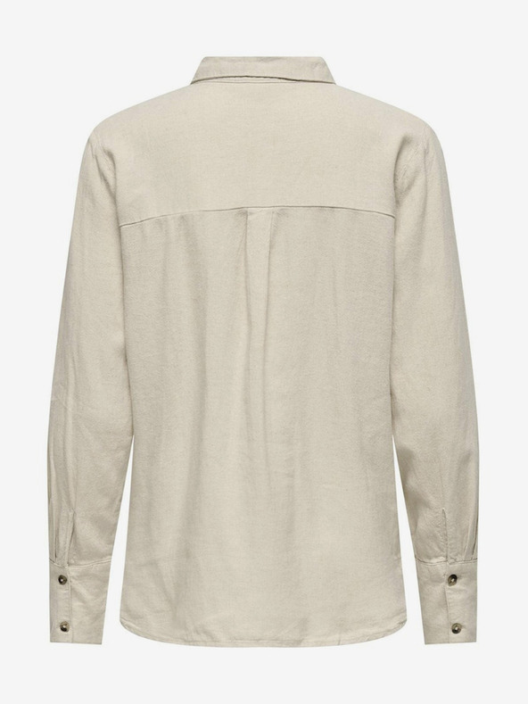 Jacqueline de Yong Bež Ženska lanena srajca JDY Say