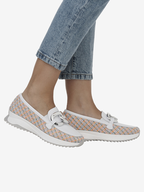 Rieker Beli ženski mokasini Rieker