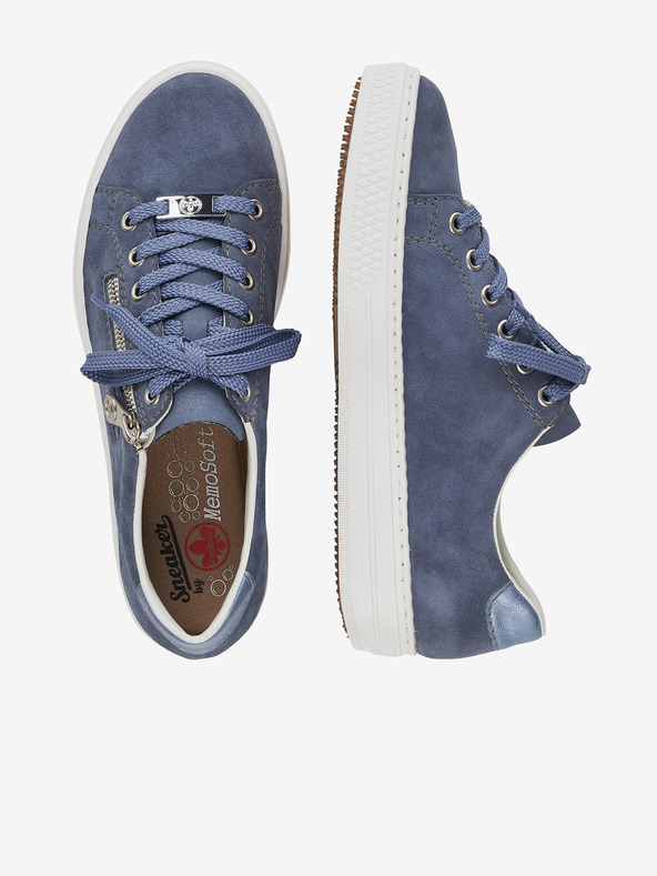 Rieker Modre ženske superge iz semiša Rieker