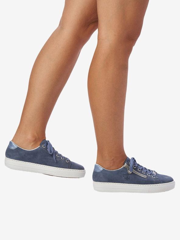 Rieker Modre ženske superge iz semiša Rieker