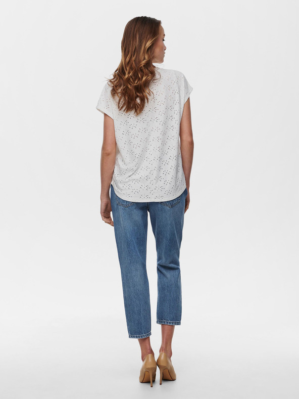 ONLY Kremasta vzorčasta bluza ONLY Milla