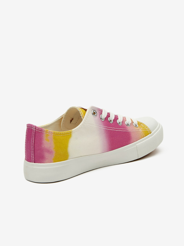 ALPINE PRO Rumeno-rožnati ženski športni copati z vzorcem ALPINE PRO Valera