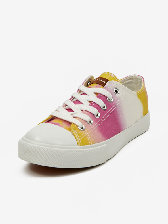 ALPINE PRO Rumeno-rožnati ženski športni copati z vzorcem ALPINE PRO Valera