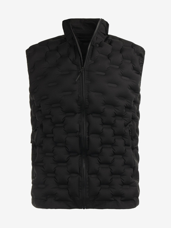 ALPINE PRO Črn moški izoliran napihljiv jopič ALPINE PRO HERDEN