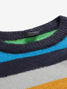 NAX Oranžno-modri fantovski črtasti pulover NAX MOERO