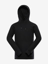 NAX Črna moška osnovna majica s kapuco NAX Geoc