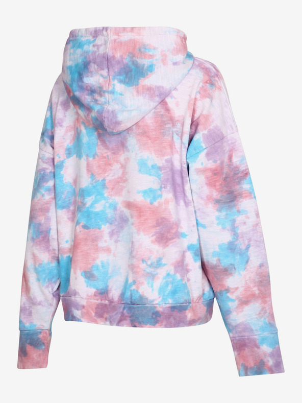 NAX Modro in vijoličasto vzorčasto žensko oblačilo s kapuco NAX Werfa