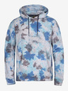 NAX Sivo-modra moška vzorčasta jopa s kapuco NAX Zenur
