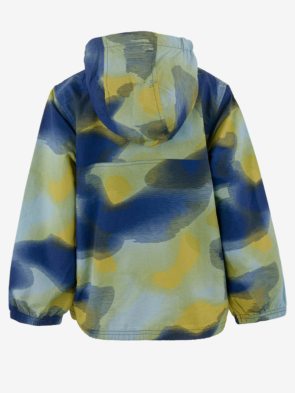 ALPINE PRO Modro-zelena otroška vodoodbojna jakna ALPINE PRO GOZERO