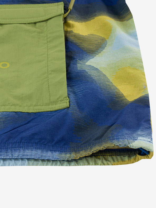 ALPINE PRO Modro-zelena otroška vodoodbojna jakna ALPINE PRO GOZERO