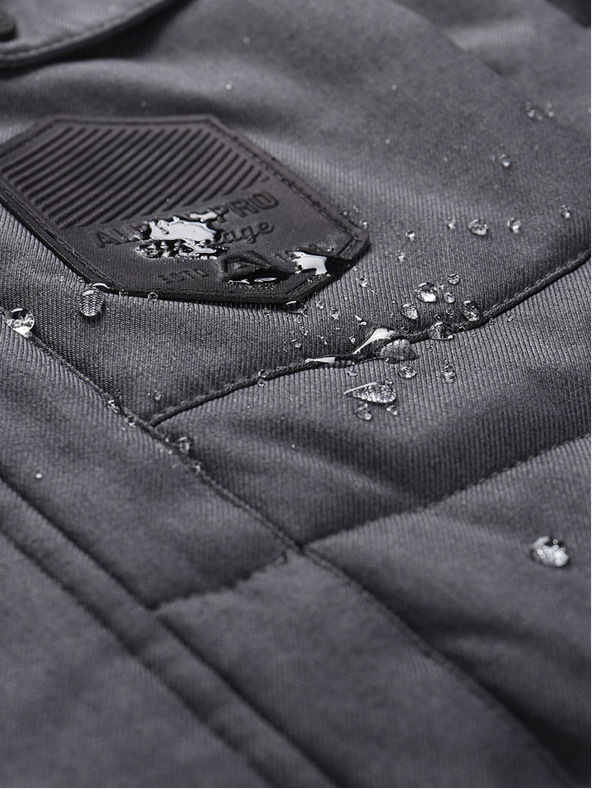 ALPINE PRO Temno siva moška zimska parka z membrano ALPINE PRO HARD