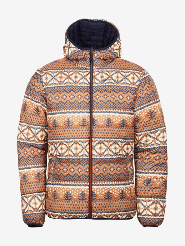 ALPINE PRO Rjava in modra moška zimska jakna ALPINE PRO EROM