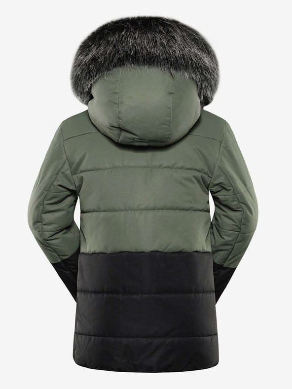 ALPINE PRO Črno-zelena otroška zimska bunda ALPINE PRO EGYPO