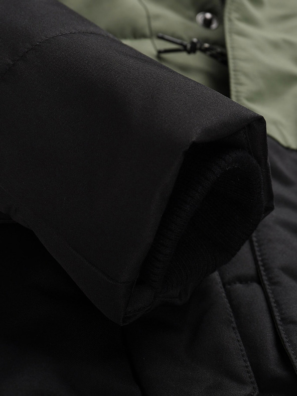 ALPINE PRO Črno-zelena otroška zimska bunda ALPINE PRO EGYPO