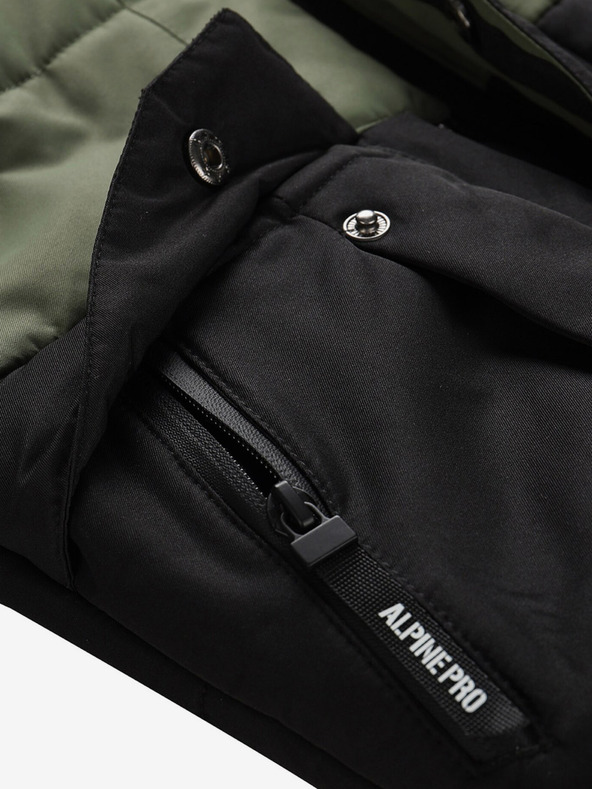 ALPINE PRO Črno-zelena otroška zimska bunda ALPINE PRO EGYPO