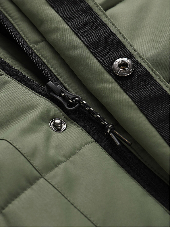 ALPINE PRO Črno-zelena otroška zimska bunda ALPINE PRO EGYPO