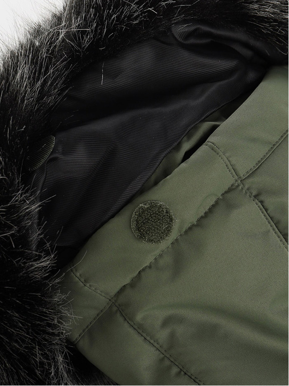 ALPINE PRO Črno-zelena otroška zimska bunda ALPINE PRO EGYPO