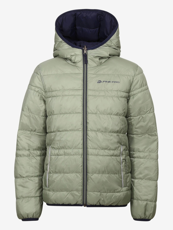ALPINE PRO Kaki-modra otroška reverzibilna zimska bunda ALPINE PRO EROMO