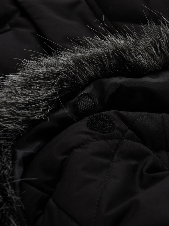 ALPINE PRO Črni ženski zimski prešiti plašč ALPINE PRO GOSBERA