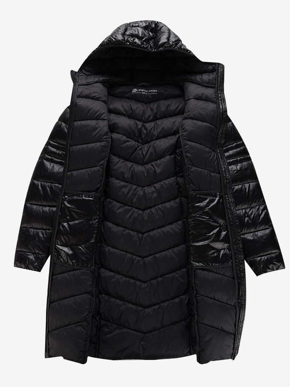 ALPINE PRO Črn ženski zimski prešiti plašč ALPINE PRO OREFA