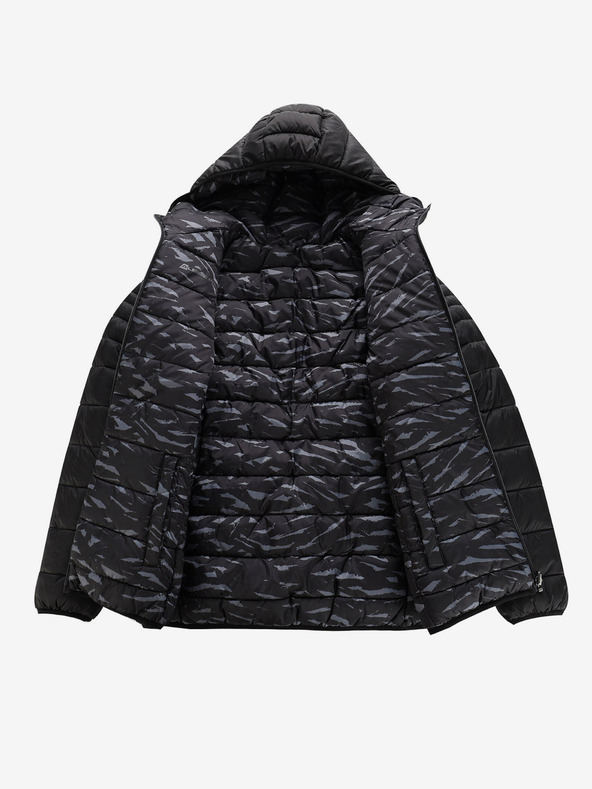 ALPINE PRO Črna ženska reverzibilna zimska prešita jakna ALPINE PRO EROMA