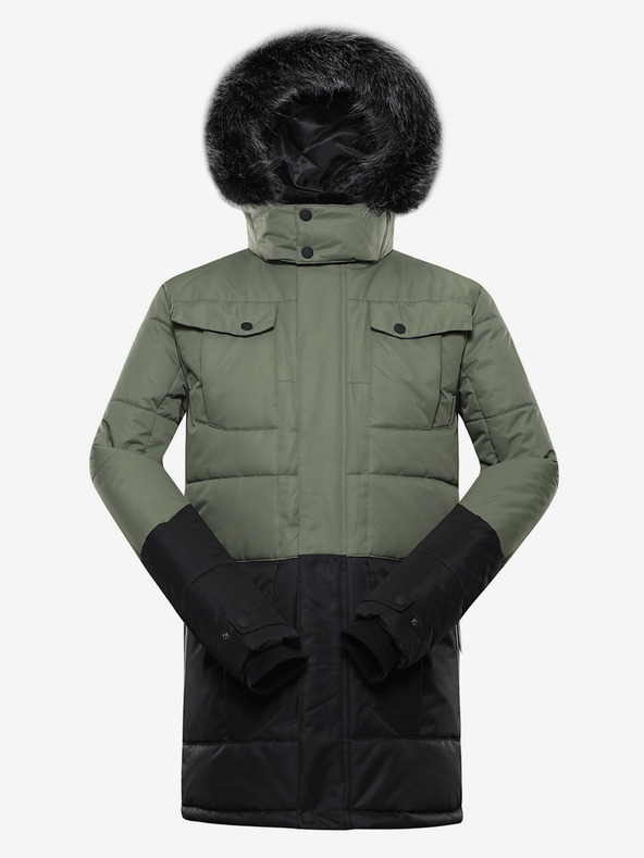 ALPINE PRO Črno-zelena moška zimska jakna ALPINE PRO EGYP