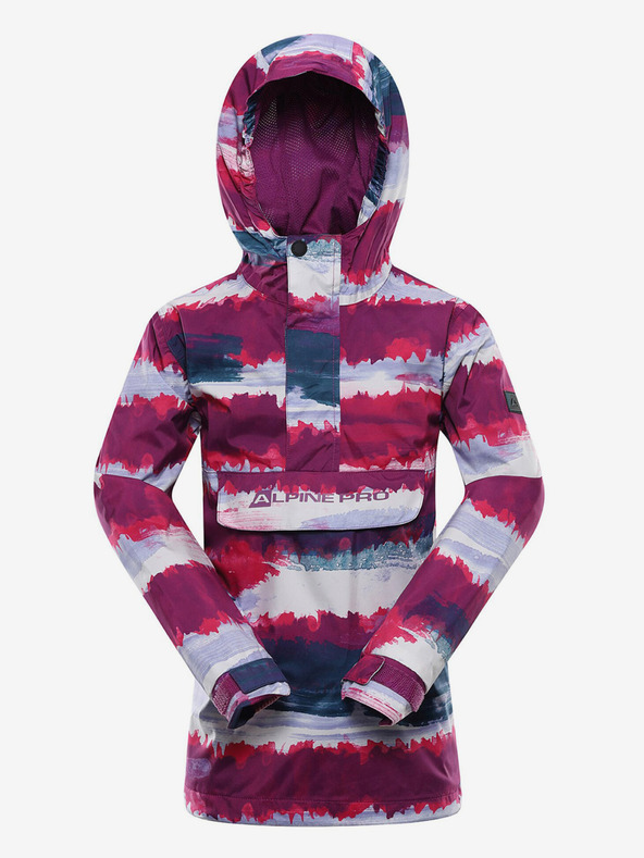 ALPINE PRO Siva in roza dekliška zunanja jakna ALPINE PRO ZEREDO