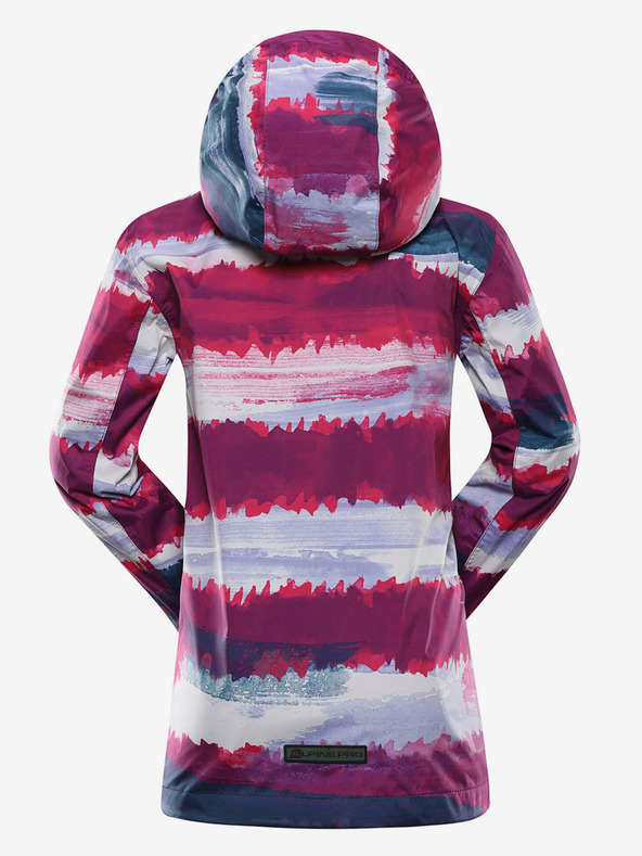 ALPINE PRO Siva in roza dekliška zunanja jakna ALPINE PRO ZEREDO