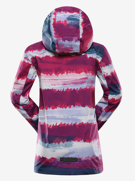 ALPINE PRO Siva in roza dekliška zunanja jakna ALPINE PRO ZEREDO