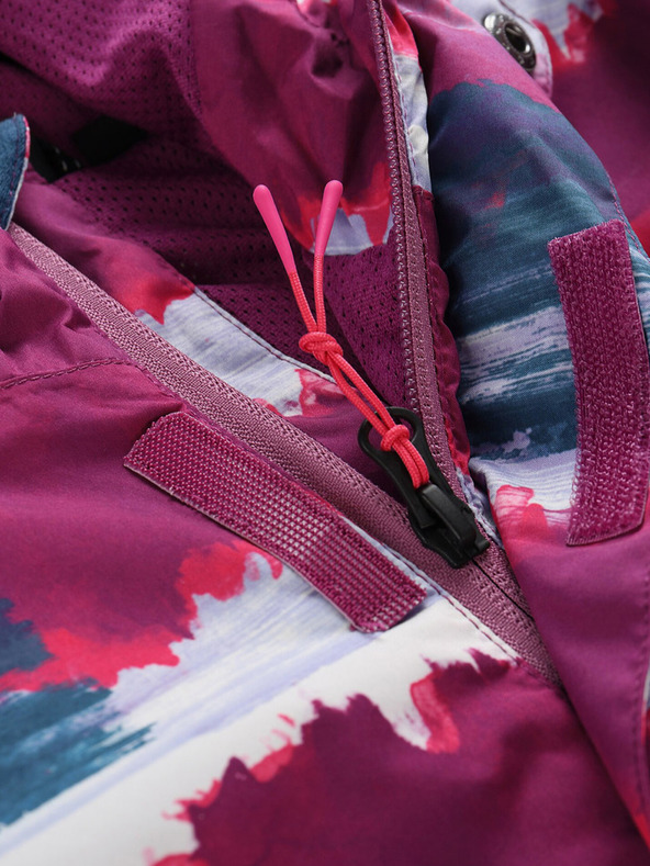 ALPINE PRO Siva in roza dekliška zunanja jakna ALPINE PRO ZEREDO