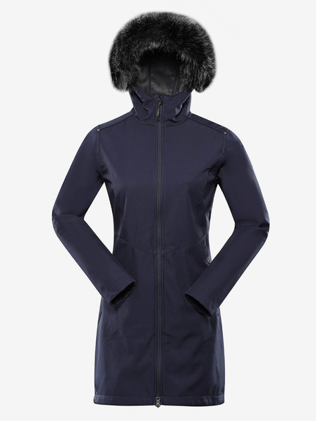 ALPINE PRO Temno moder ženski softshell plašč s kapuco ALPINE PRO IBORA