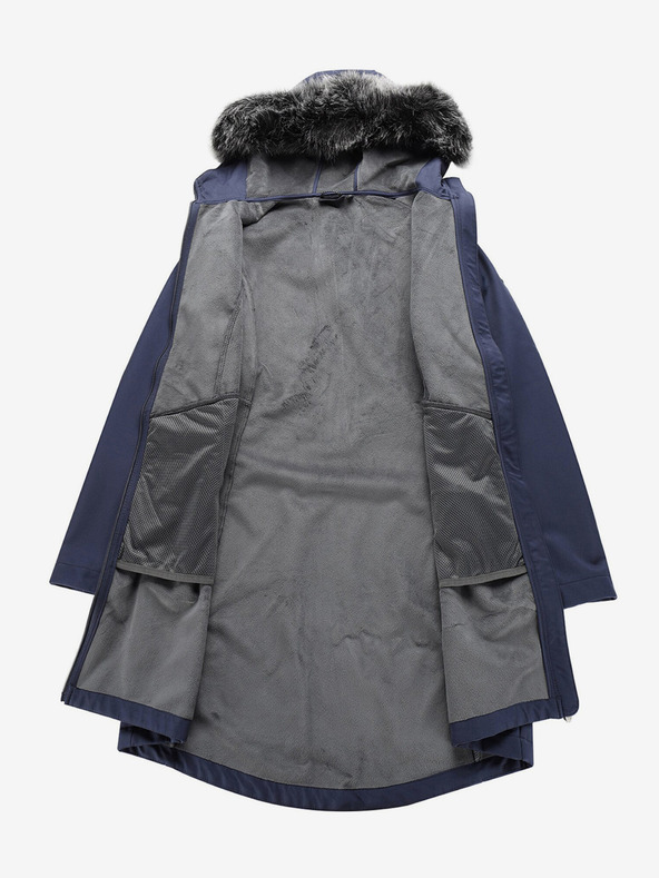 ALPINE PRO Temno moder ženski softshell plašč s kapuco ALPINE PRO IBORA