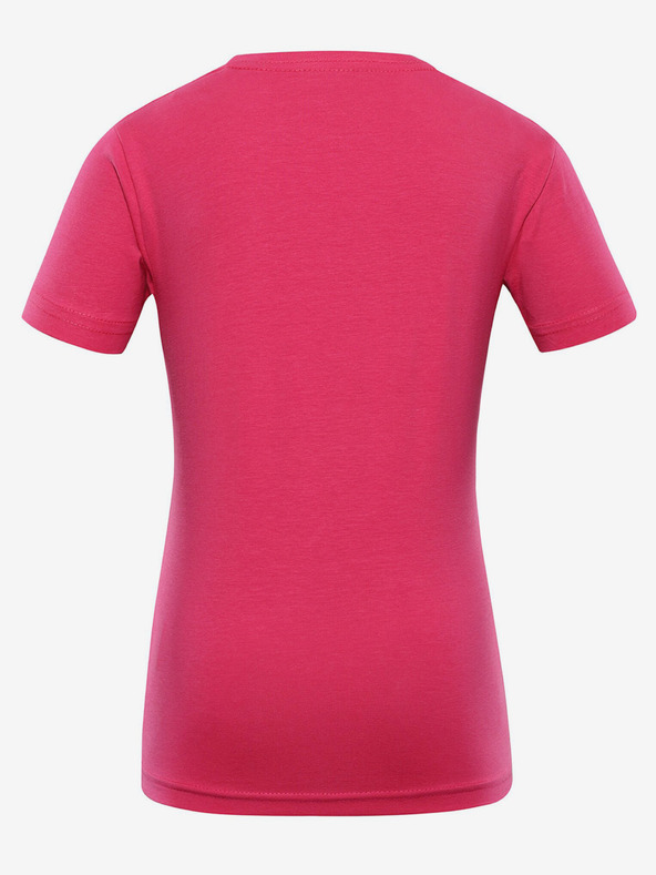 NAX Temno rožnata dekliška majica NAX ILBO s potiskom