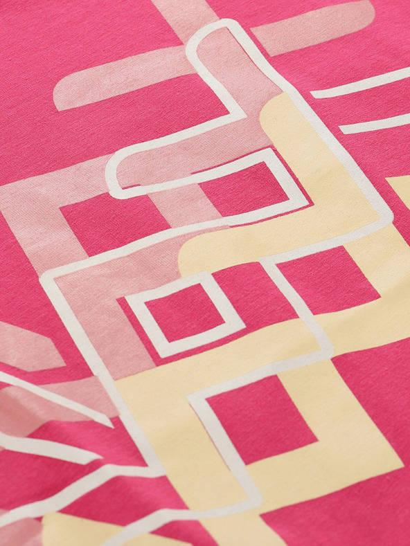 NAX Temno rožnata dekliška majica NAX ILBO s potiskom